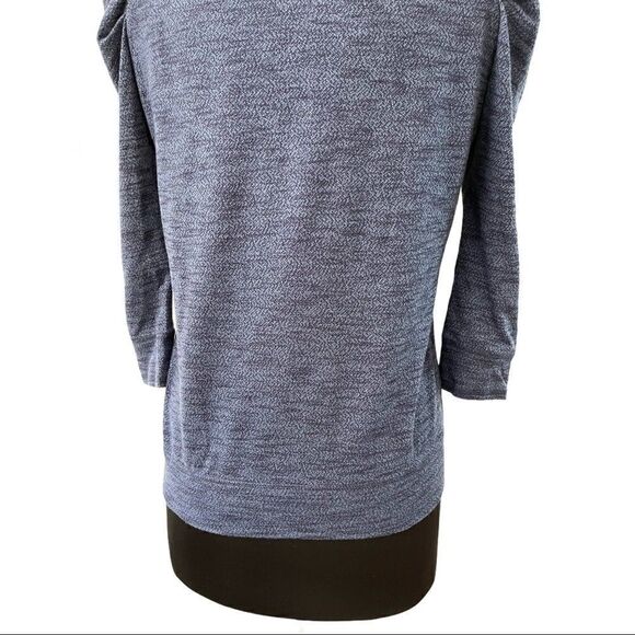 Free People Puff Sleeve Heathered Blue Tee Sz S - Picture 9 of 11